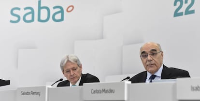 El CEO de Saba, Josep Martínez Vila, junto al presidente Salvador Alemany.