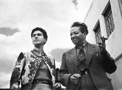 Frida e Diego Rivera em Tizapan, México (1941).