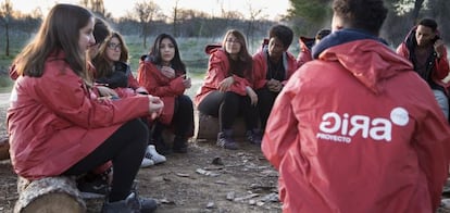 Un grupo de j&oacute;venes durante una actividad del Campus del proyecto Gira de Coca-Cola.