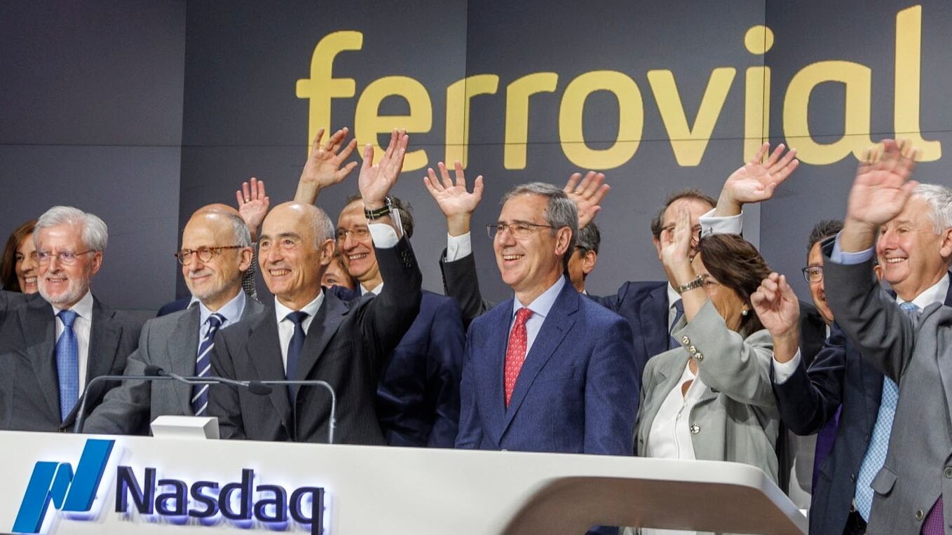 Ejecutivos de Ferrovial en la salida a Bolsa en el Nasdaq