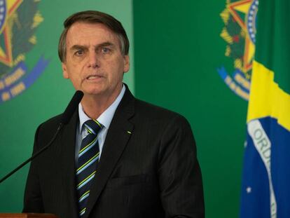 El presidente de Brasil, Jair Bolsonaro, en Brasilia, el pasado 28 de febrero. 