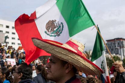 Manifestación contra la subida de la gasolina en México.