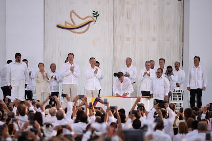 Ceremonia de la Firma de la Paz entre el Gobierno de Colombia y las FARC E.P., con Juan Manuel Santos, el 26 de septiembre de 2016.