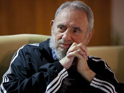 Fidel Castro durante el acto de presentación del libro.