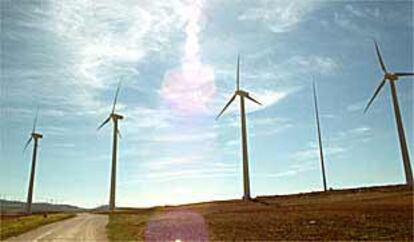 Molinos en el parque de La Higueruela, en Albacete, el mayor de Europa, con 169 aerogeneradores.