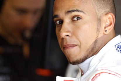 Lewis Hamilton, tras una de las series de entrenamientos en Mónaco.