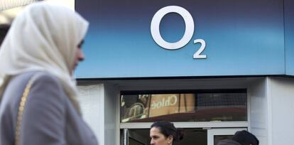 Una tienda de O2 en Londres.