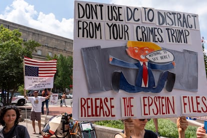 Manifestación en Washington frente a la sede de la Policía Metropolitana  el pasado día 15