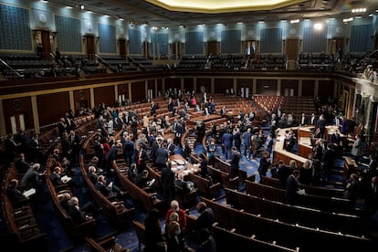 Senadores, este miércoles en el Capitolio, en Washington.