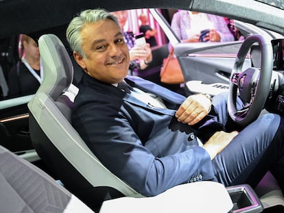 El consejero delegado del grupo Renault, Luca de Meo, durante el Salón del Automóvil de Múnich 2023.