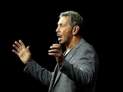 Larry Ellison, cofundador de Orable durante una presentación en San Francisco en octubre de 2018.