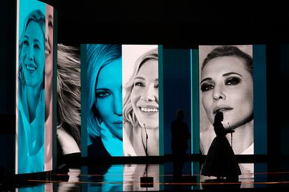 Homenaje a la actriz australiana Cate Blanchett antes de recibir el Goya Internacional.