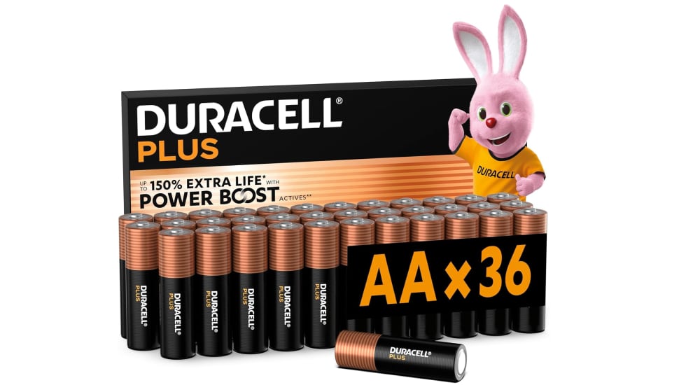 Lote de 36 pilas Duracell de tipo AA.