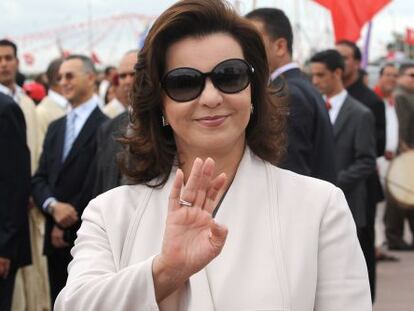 Leila Ben Ali, en una campa&ntilde;a presidencial en 2009.