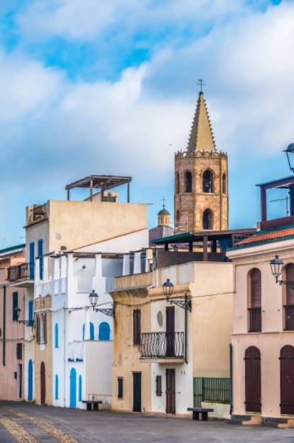 Vista del casco antiguo de Alguer.