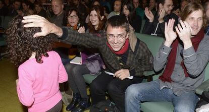 El secretario de Podemos, Juan Carlos Monedero, en Valladolid.