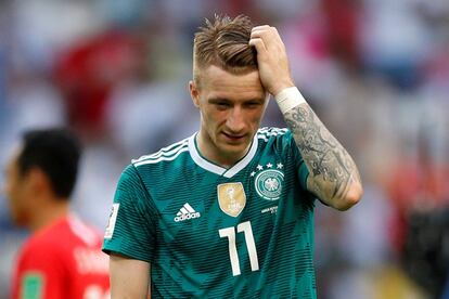 Marco Reus al finalizar el partido contra Corea del Sur. 