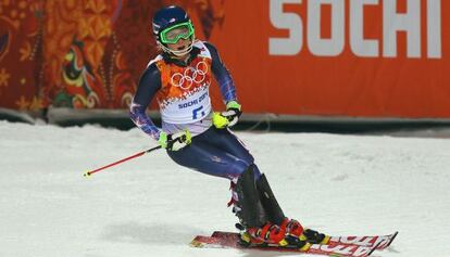 La estadounidense Mikaela Shiffrin, oro en el Slalom.  