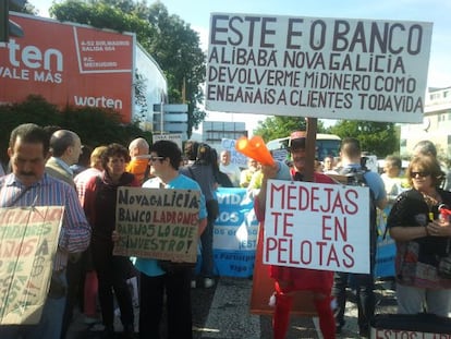 La protesta de esta mañana en Vigo