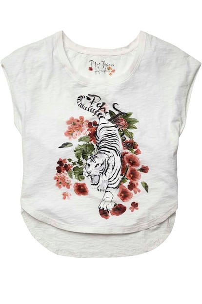 Camiseta con tigre de Bengala, de Pepe Jeans (40 euros).