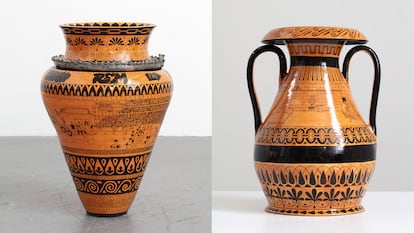 'La vida y época del Dragón Clemente' (izquierda) y 'Mismo chico, distinto desayuno' de la serie Naranja y negro.