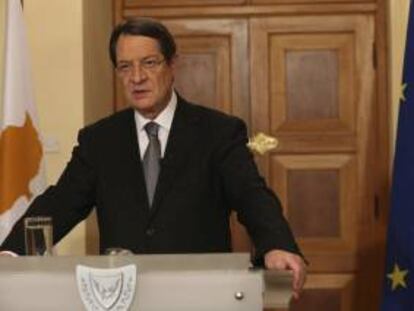 Imagen cedida por la oficina de prensa del gobierno que muestra al presidente chipriota, Nikos Anastasiades. EFE/Archivo