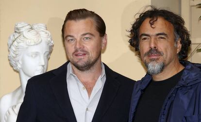 Leonardo DiCaprio y Alejandro Gonz&aacute;lez I&ntilde;&aacute;rritu, protagonista y director de &#039;The Revenant&#039;.