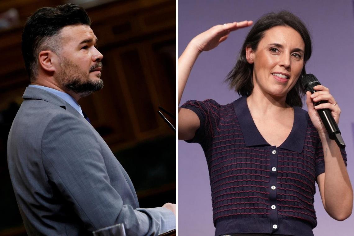 Podemos y ERC oficializan el acuerdo por el que Rufián y Montero harán campaña juntos