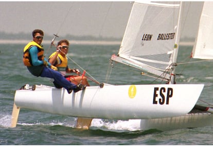 Fernando León y Pepope Ballester, de la 'clase Tornado' de vela, oro en los Juegos Olímpicos de Atlanta.