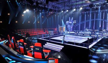El plató donde se grabó la primera edición de 'La voz'.