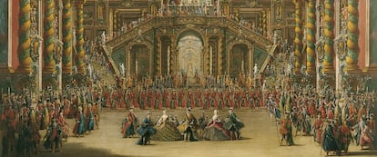 El palacio del Sol, de la ópera decorada por Battaglioli.