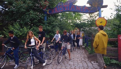 La ciutat Lliure de Christiania, a Copenhaguen.
