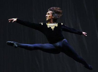 Julio Bocca, durante la actuación, la noche del sábado en Buenos Aires, con la que el bailarín argentino se despidió de la danza.