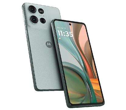 Nuevo teléfono Moto G75 5G de color verde