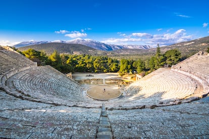 El antiguo teatro de Epidauro.