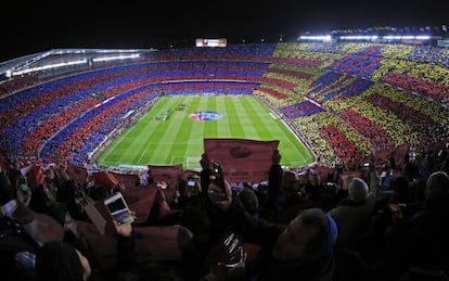 El Camp Nou abans del partit de diumenge passat contra el Madrid.