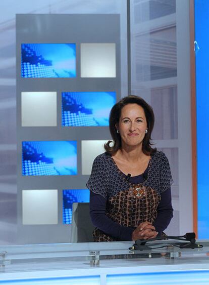 Royal, el lunes en el estudio de la cadena de televisión France 3.