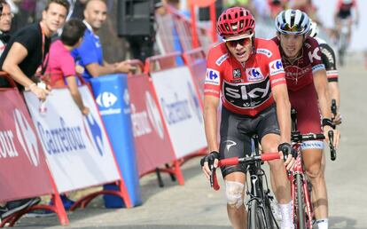 Froome, durante la 14ª etapa.