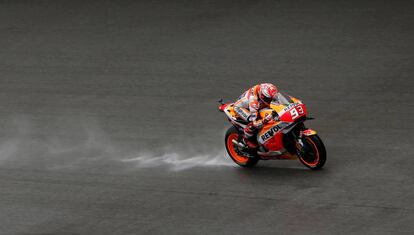 Marc Márquez, durante la clasificación del GP de Malasia.