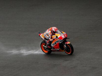 Marc Márquez, durante la clasificación del GP de Malasia.