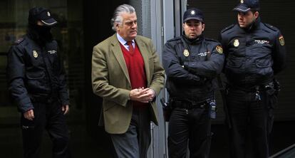 Luis Bárcenas, el 1 de mayo de 2013 en la Audiencia Nacional.