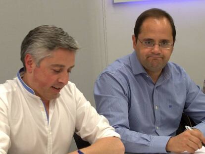 César Luena, este jueves en la comisión ejecutiva del PSOE de La Rioja.