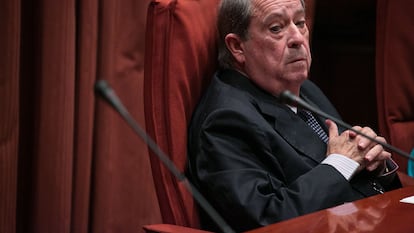 Lluís Prenafeta, exsecretario general de Presidencia de Cataluña, comparece ante la comisión en el Parlament, el 2 de junio de 2015.