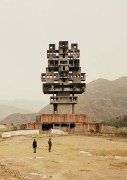 Monumento al Progreso y la Prosperidad, en el distrito de Chongqing, China.