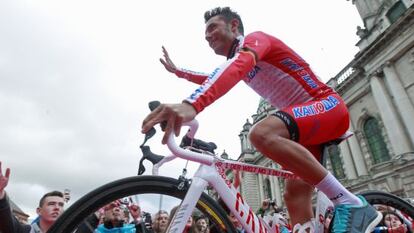 Purito Rodríguez en la presentación de equipos del Giro.