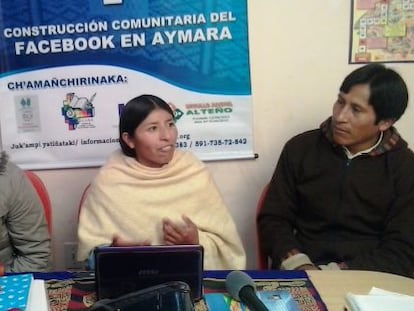 Members of the group tasked with translating Facebook into Aymara.