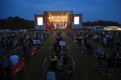 La Virgin Money Unity Arena durante el concierto de Sam Fender.