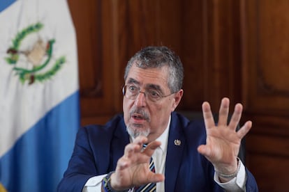 Bernardo Arévalo during the EL PAÍS interview.