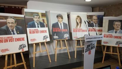 Carteles de campaña de Junts per Catalunya para las generales del 10-N.