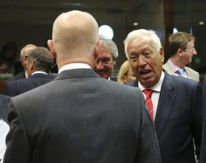 Margallo se dirige a Hague, el miércoles en Bruselas.